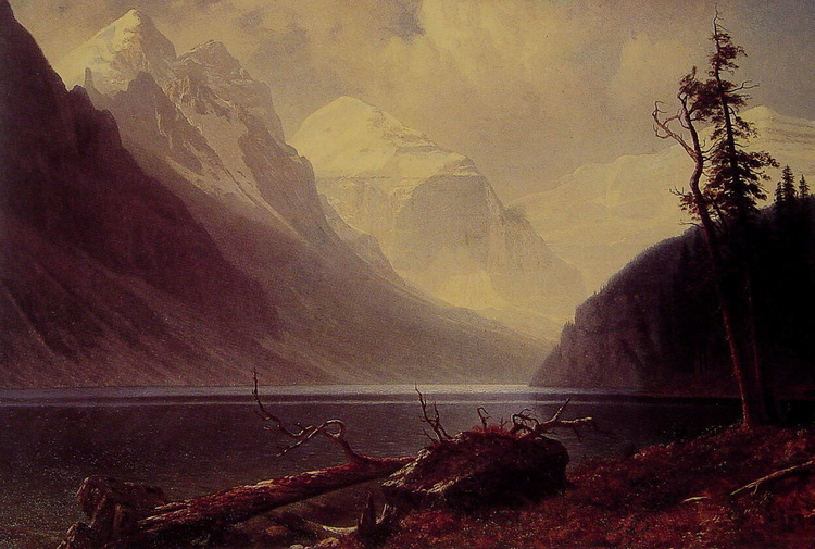 Albert Bierstadt Oil Painting Lake Louise - Click Image to Close